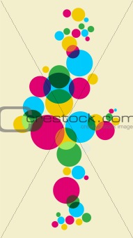 Multicolored bubbles background