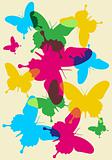 Butterflies spring pattern