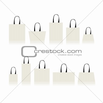 Shopping bags isolated for your design 