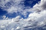 blue sky skyscape with clouds dramatic shapes
