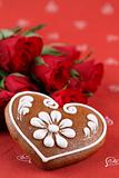 Gingerbread heart and roses