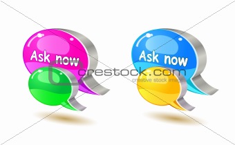colorful help bubble chat icon