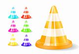 colorful traffic cones icon
