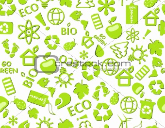 go green eco seamless pattern