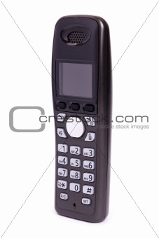 Phone of black color, digital, wireless