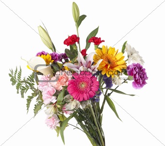 Spring bouquet of mixed flowers