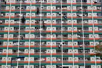 Hong Kong public housing apartment block 