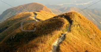 twisting mountain path