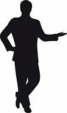 Businessman silhouette vector
