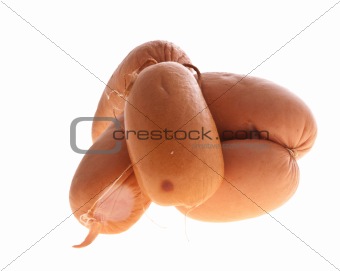 Sausages Isolated On White