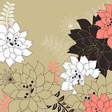 Floral background with stylized flowers