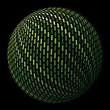 Green abstract globe. Vector illustration.