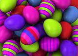 3d Colored Easter Eggs