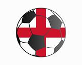 Flag of England and soccer ball