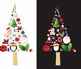 christmas tree very detailed illustration