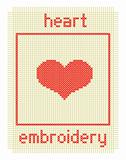 embroidery with heart and frame
