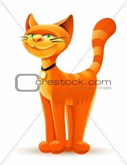 smiling red cat