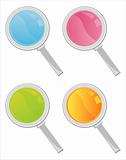 colorful magnifying glasses icons