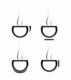 Set of coffee cup icons