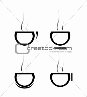 Set of coffee cup icons
