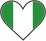 Nigeria Heart Flag