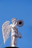 white angel with trumpet