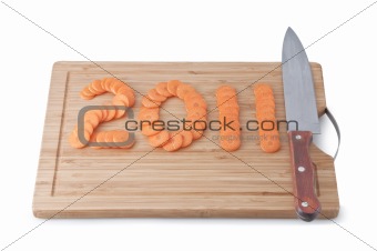 2011 on the kitchen blackboard carrot