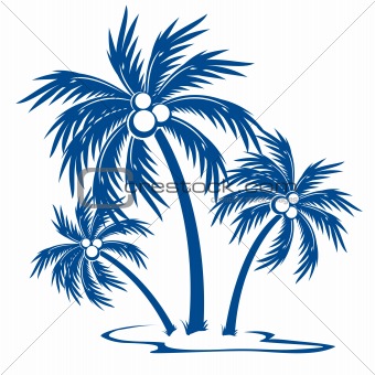 Silhouette Palm trees