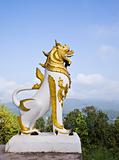 Thai lion statues