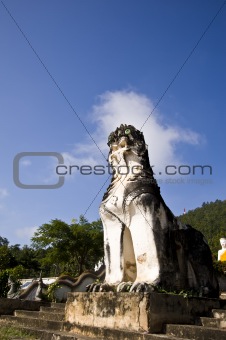 Thai lion statues