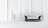 Black and white modern style sofa