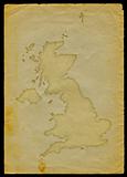 UK map on old paper II