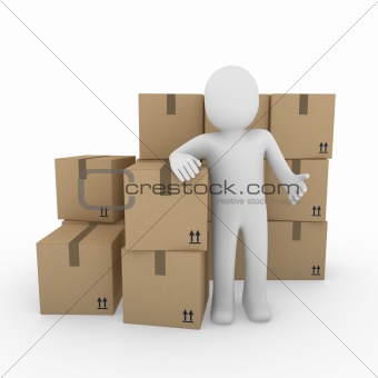 3d human shipping package