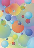 Pastel color bubbles vector background