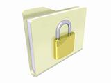 folder icon and padlock