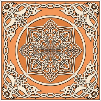 Ancient old russian vector pattern