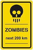 Vector sign zombies next 200 km