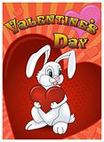Saint Valentine's Day Rabbit with heart
