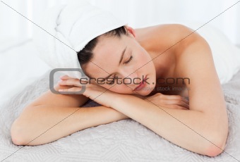 Beautiful women lying down