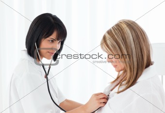 Retired woman with her nurse 