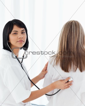 Woman with her nurse 