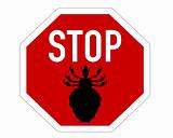 Stop sign for lice