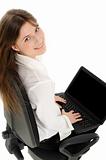  young woman with laptop 