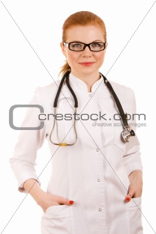 Beautiful successful female doctor