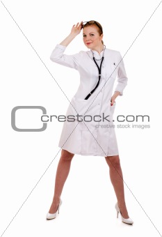 Beautiful successful female doctor