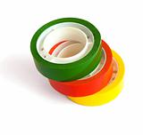 Three colored sticky tape