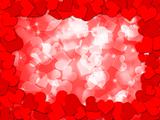 Happy Valentines Day Hearts Border Bokeh
