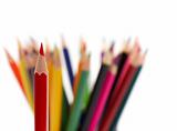 A bunch of color pencils