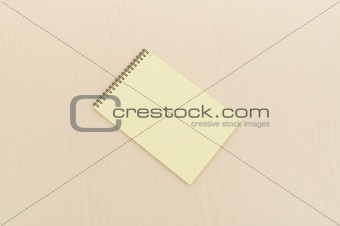 yellow note book with lots