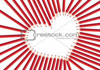 red heart pencils